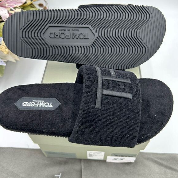 Men’s Tom Ford toweling velvet slipper size 8 made in Italy main image 9